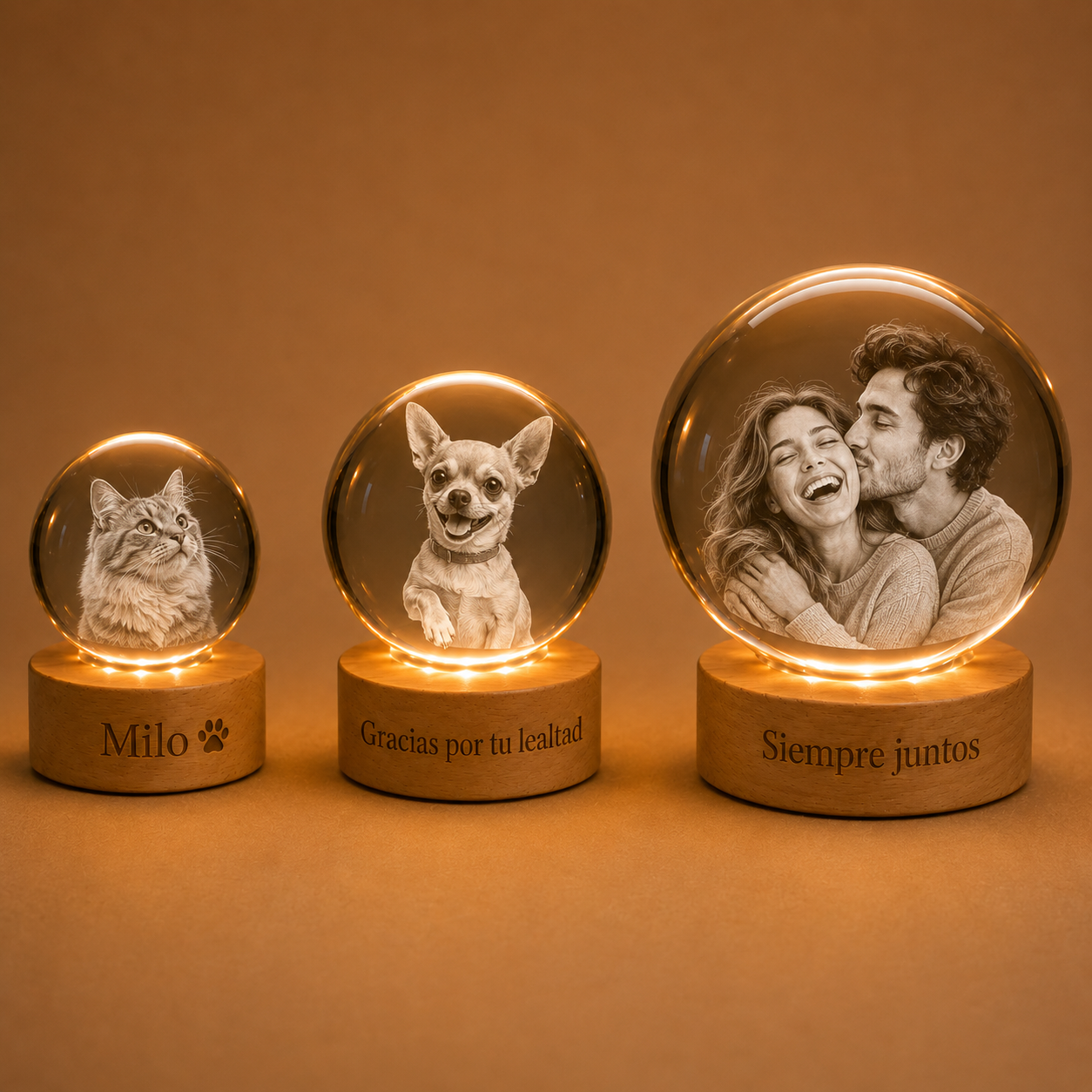 Esfera de Cristal con Foto Personalizada