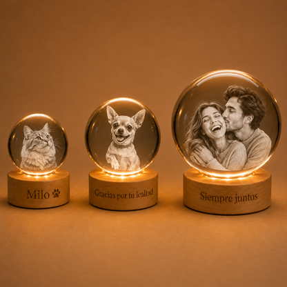 Esfera de Cristal con Foto Personalizada